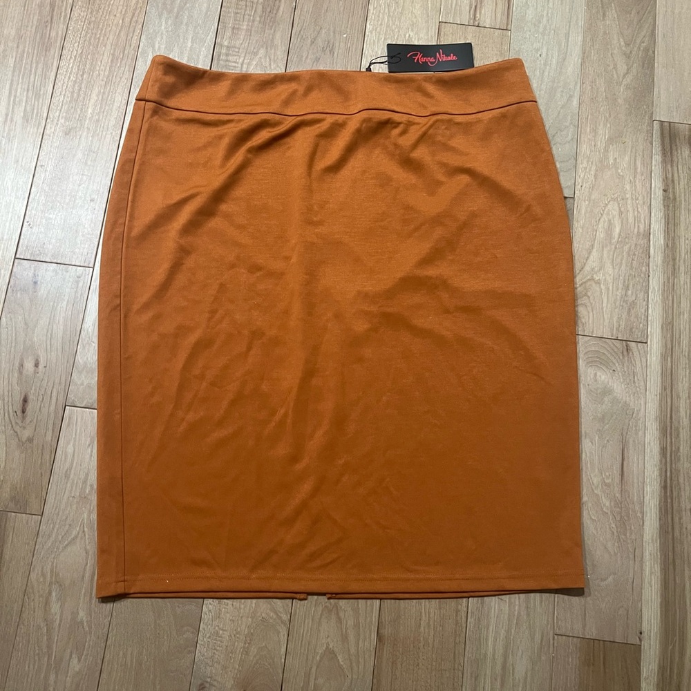 Plus Size Pencil Skirt Burnt Orange Women's Skirt 22W